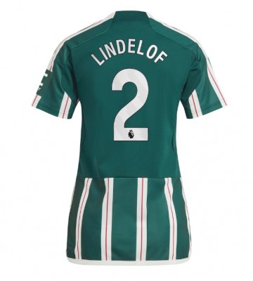 Manchester United Victor Lindelof #2 Replika Udebanetrøje Dame 2023-24 Kortærmet